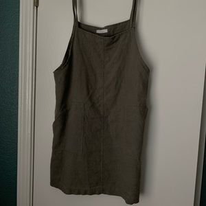 Gray overall dress